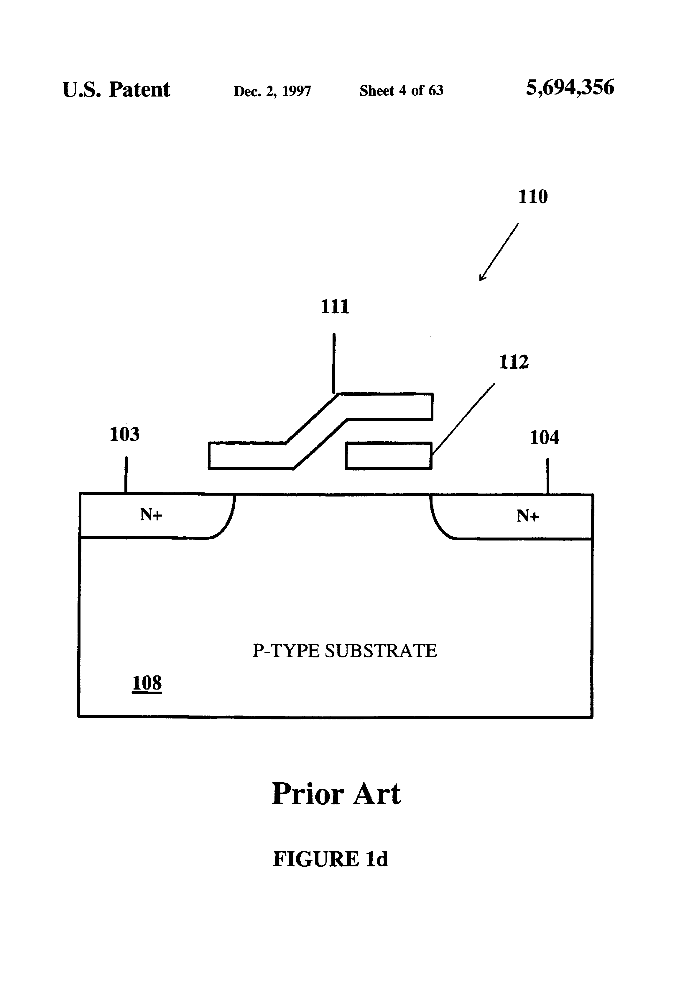 Patent drawing from US 5,694,356, High resolution analog storage EPROM and flash EPROM