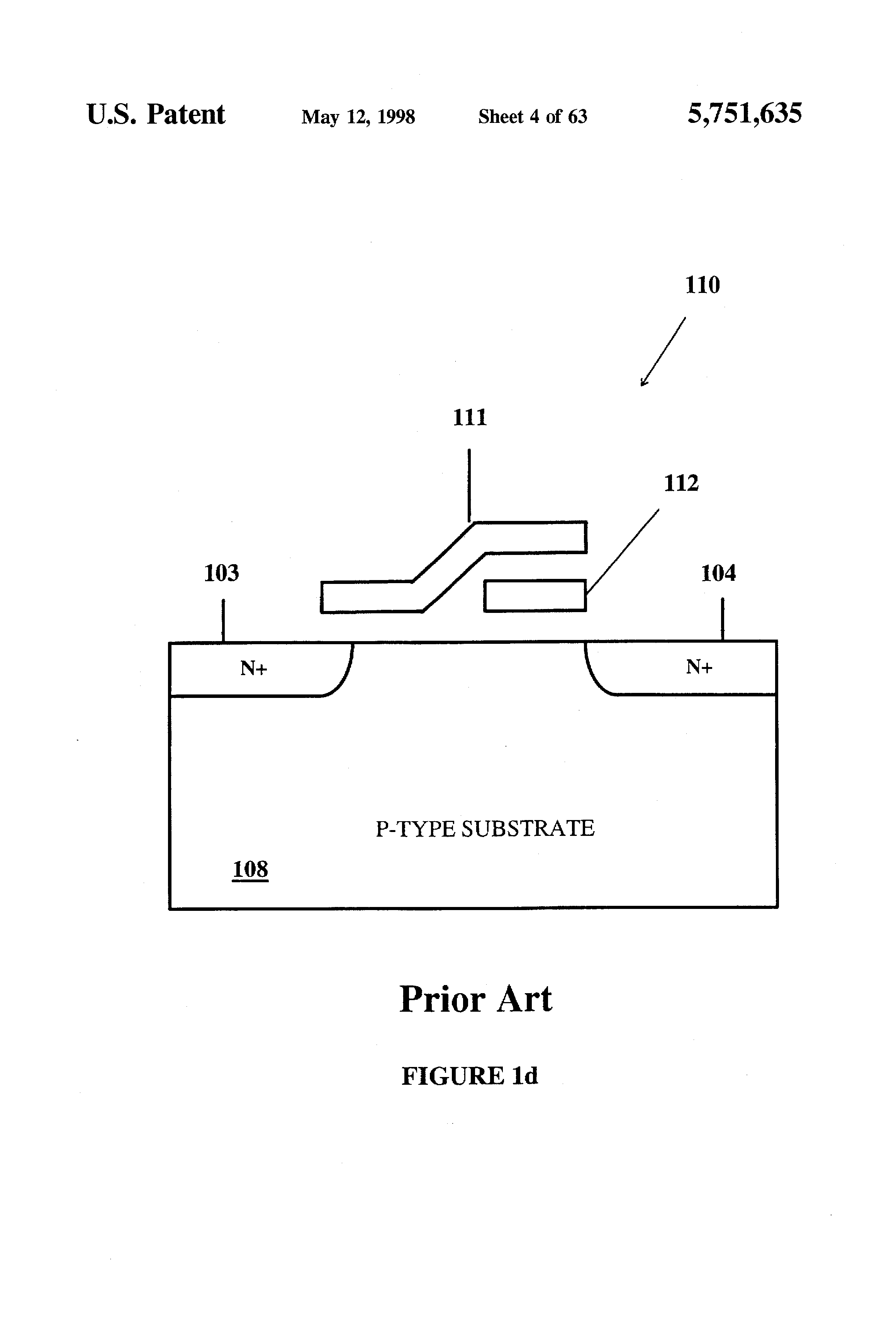 Patent drawing from US 5,751,635, Read circuits for analog memory cells