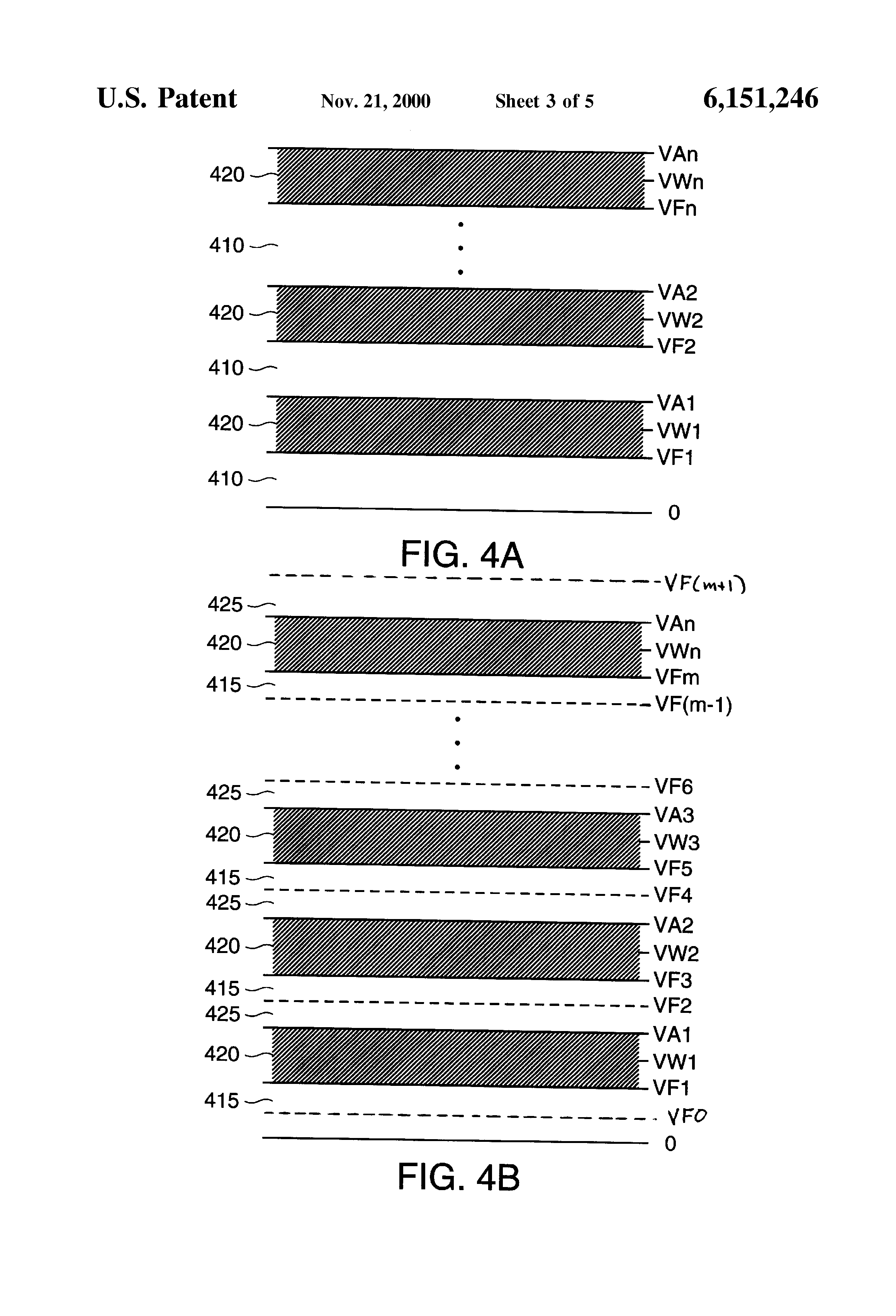 Patent drawing from US 6,151,246, Multi-bit-per-cell flash EEPROM memory with refresh