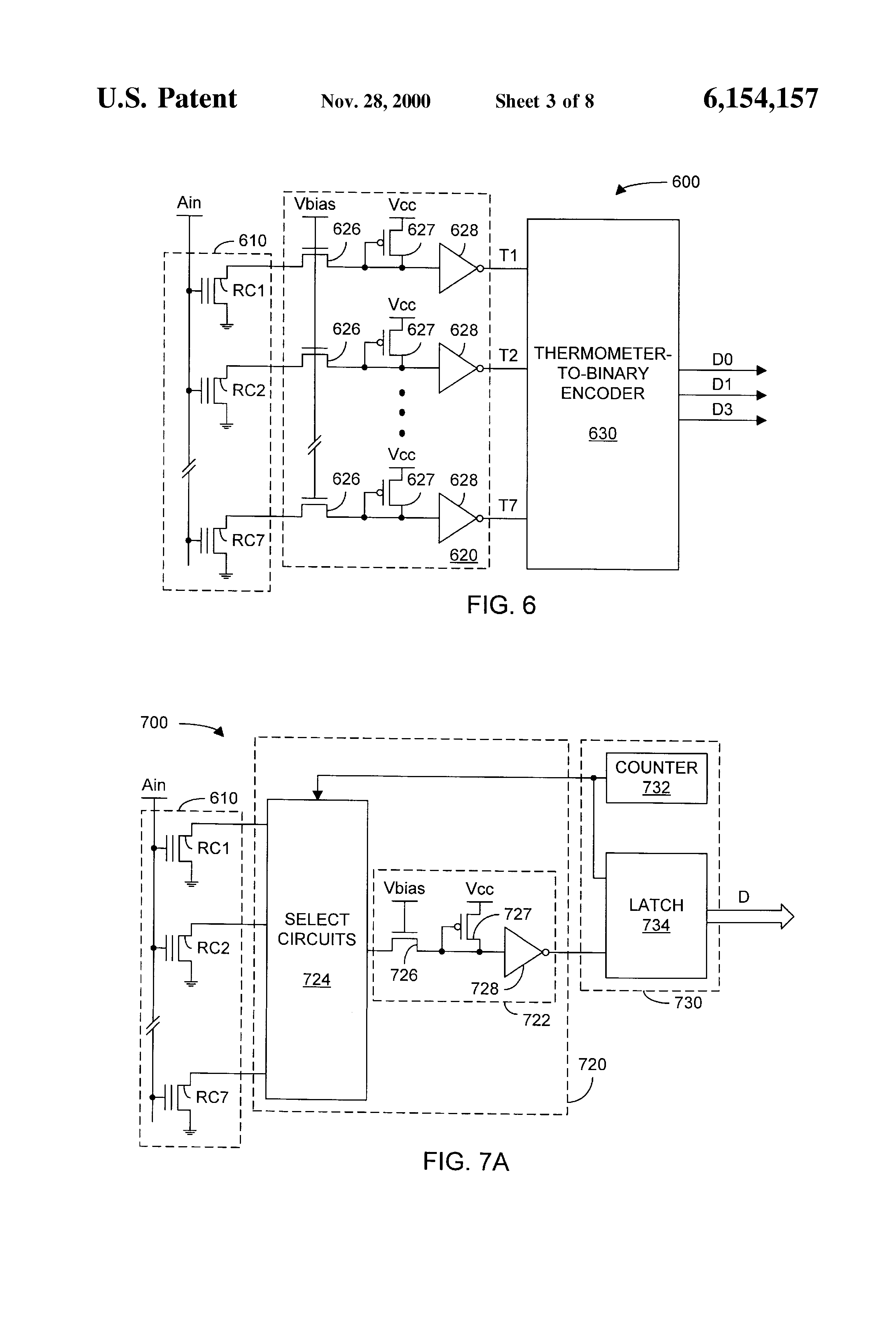 Patent drawing from US 6,154,157, Non-linear mapping of threshold voltages for analog/multi-level memory