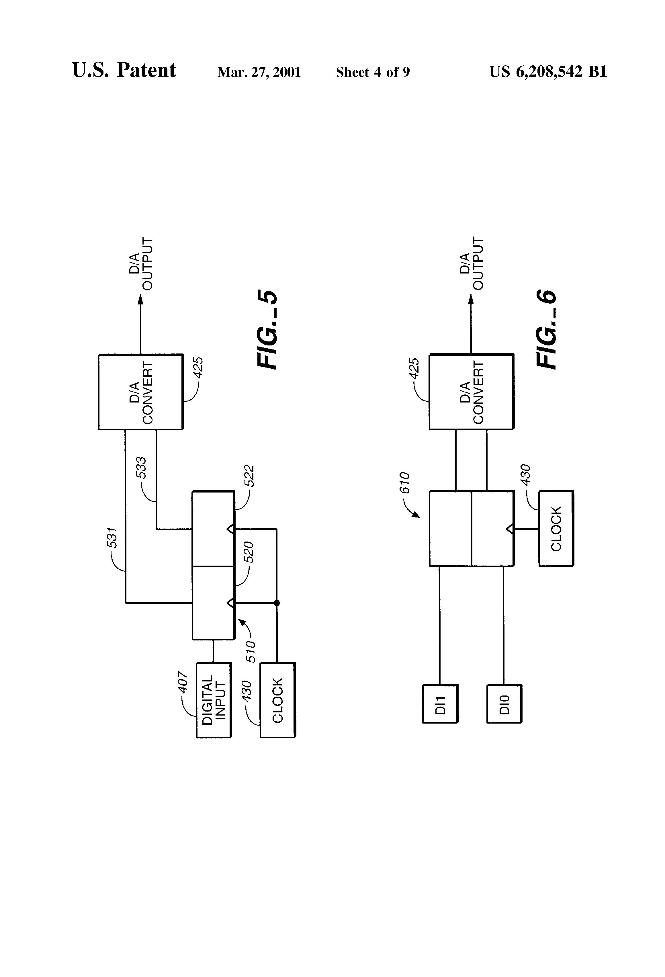 Patent drawing from US 6,208,542, Techniques for storing digital data in an analog or multilevel memory