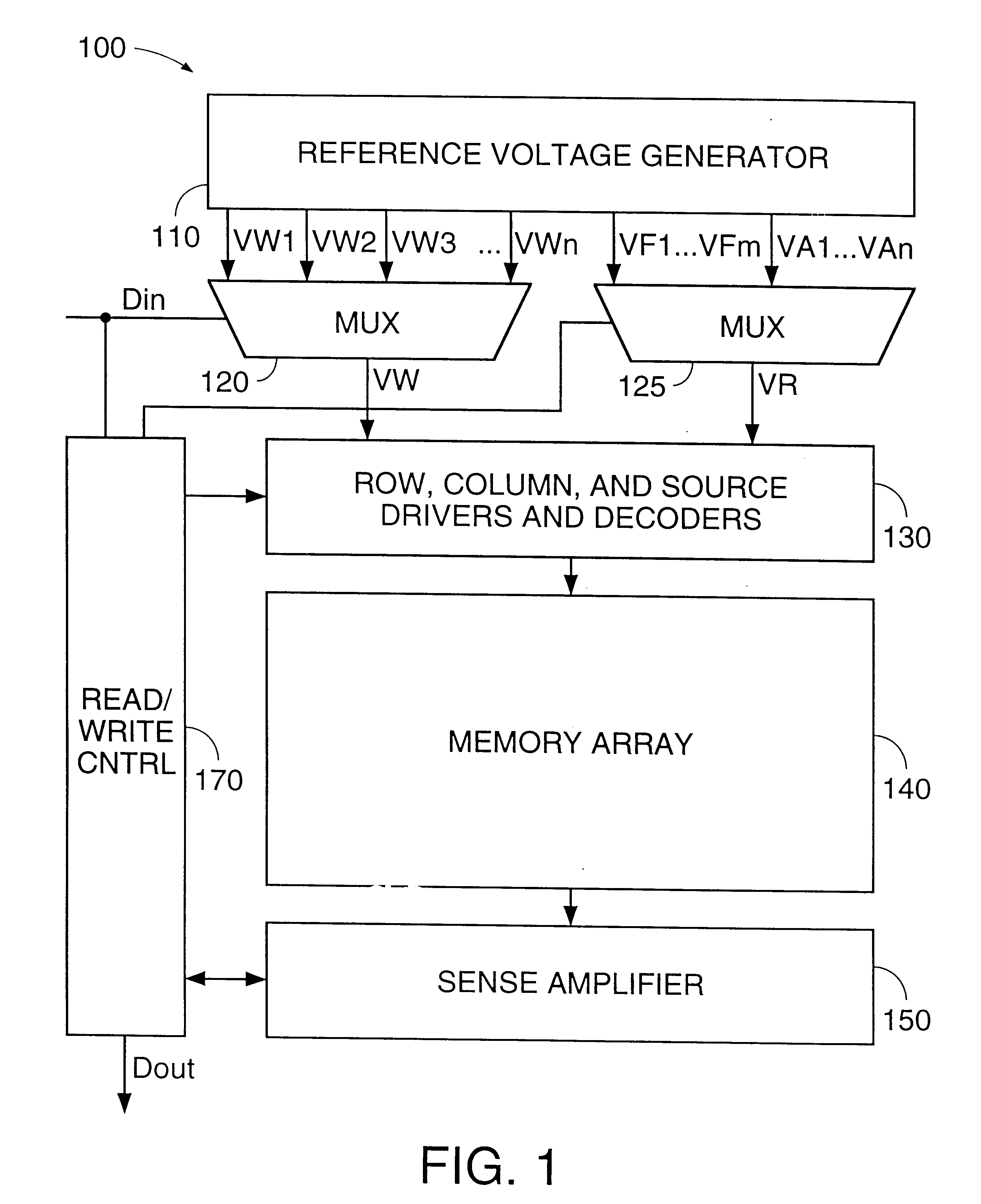 Patent drawing from US 6,307,776, Multi-bit-per-cell flash EEPROM memory with refresh