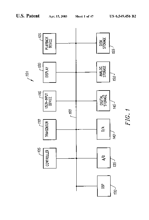 Patent drawing from US 6,549,456, Integrated circuit with analog or multilevel storage cells and user-selectable sampling frequency