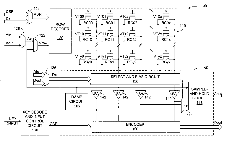 Patent drawing from US 6,624,773, Data encryption and signal scrambling using programmable data conversion arrays