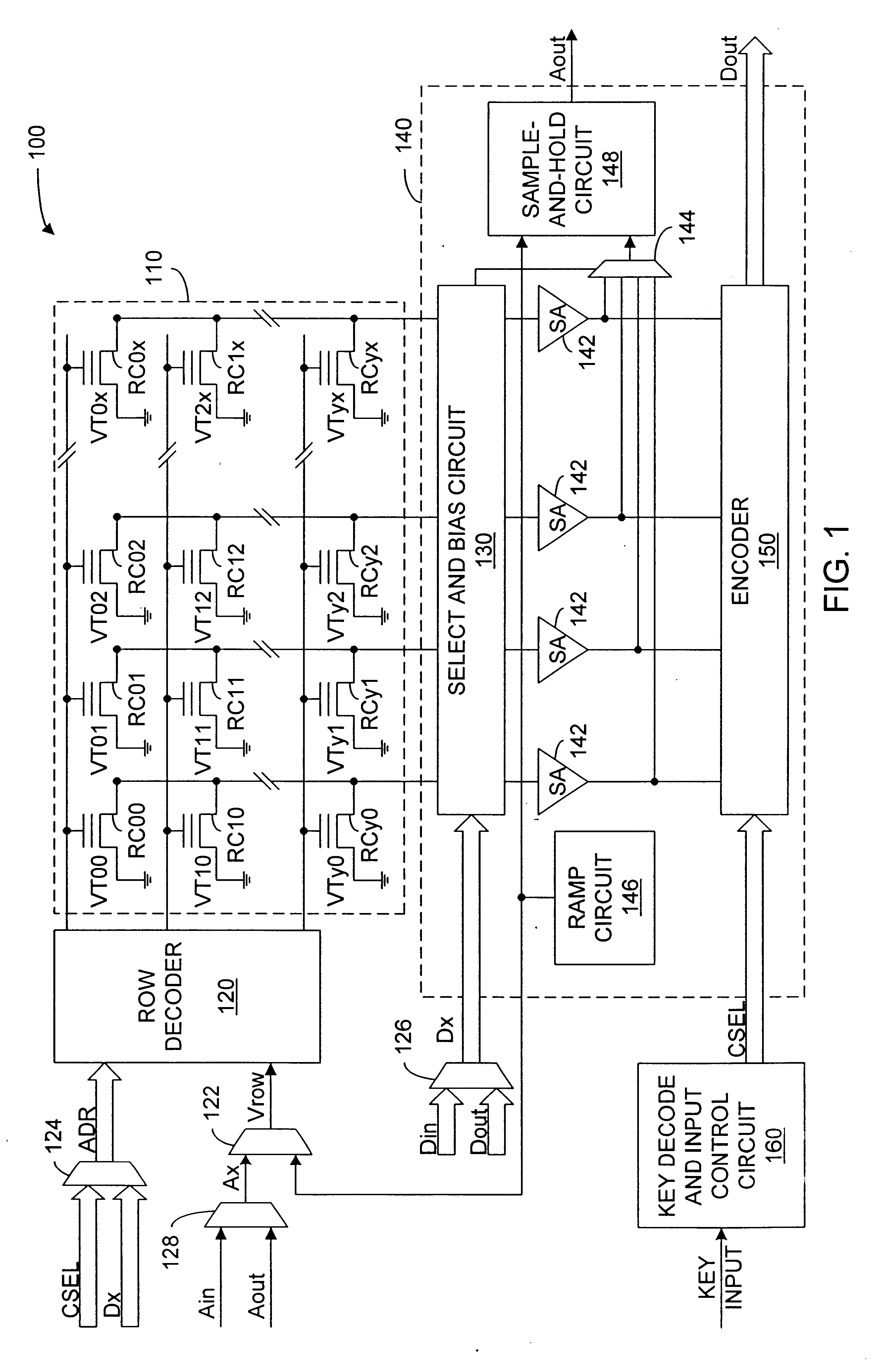 Patent drawing from US 6,624,773, Data encryption and signal scrambling using programmable data conversion arrays