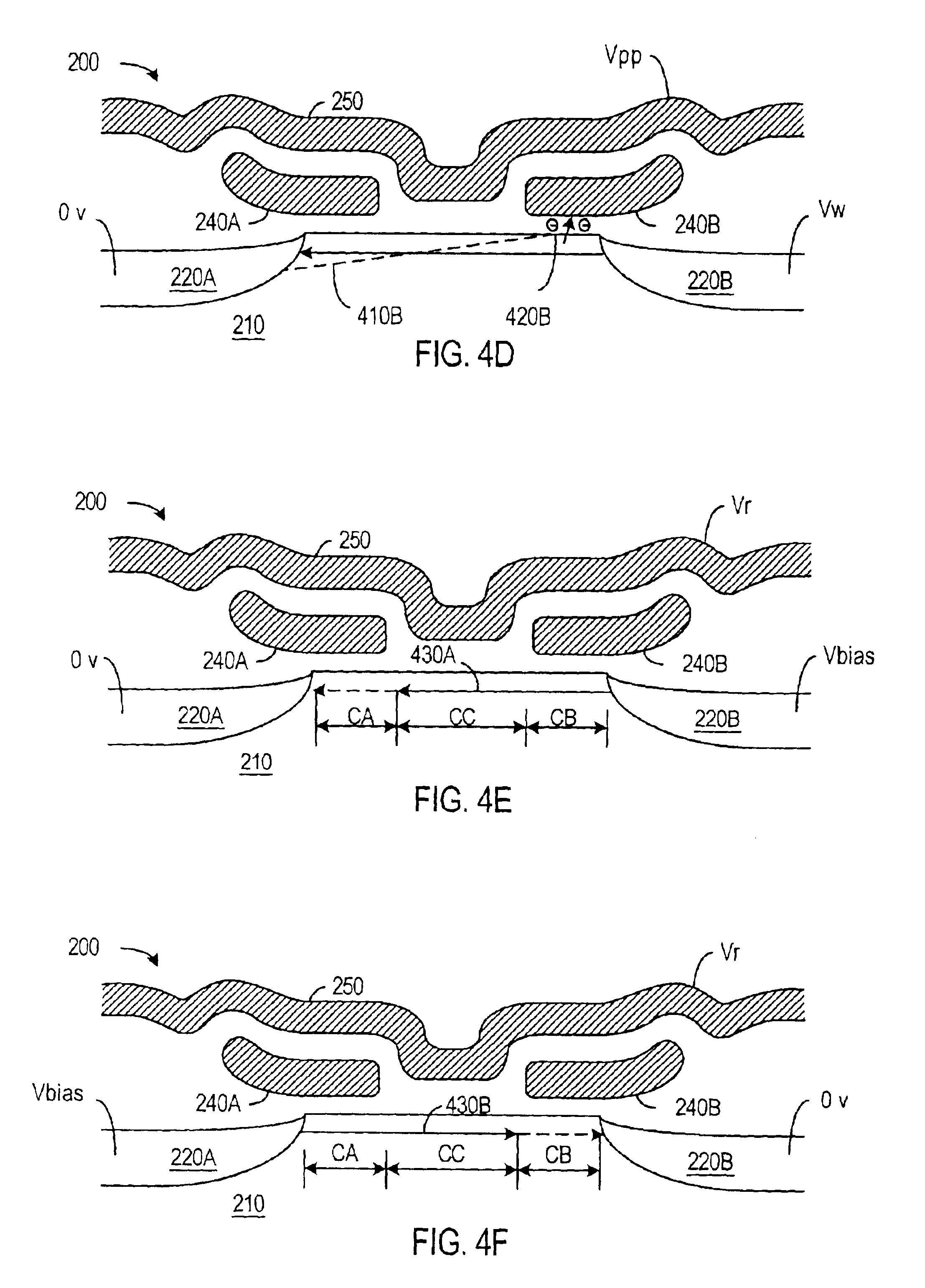 Patent drawing from US 6,747,896, Bi-directional floating gate nonvolatile memory