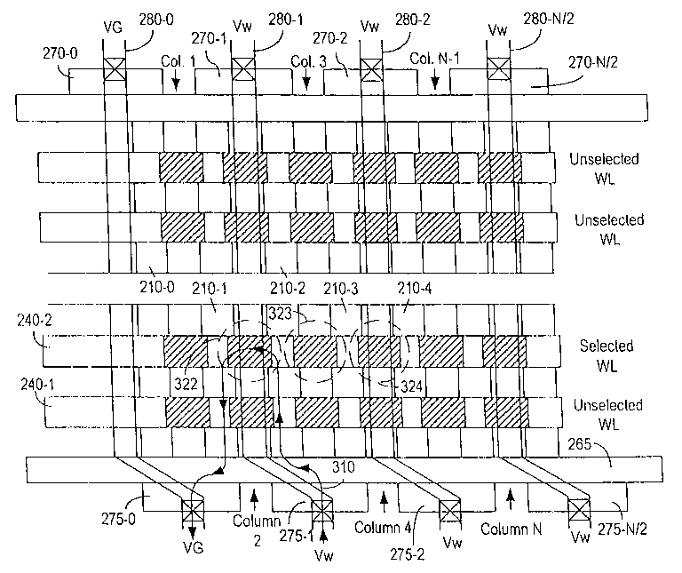 Patent drawing from US 7,227,779, Contactless bidirectional nonvolatile memory