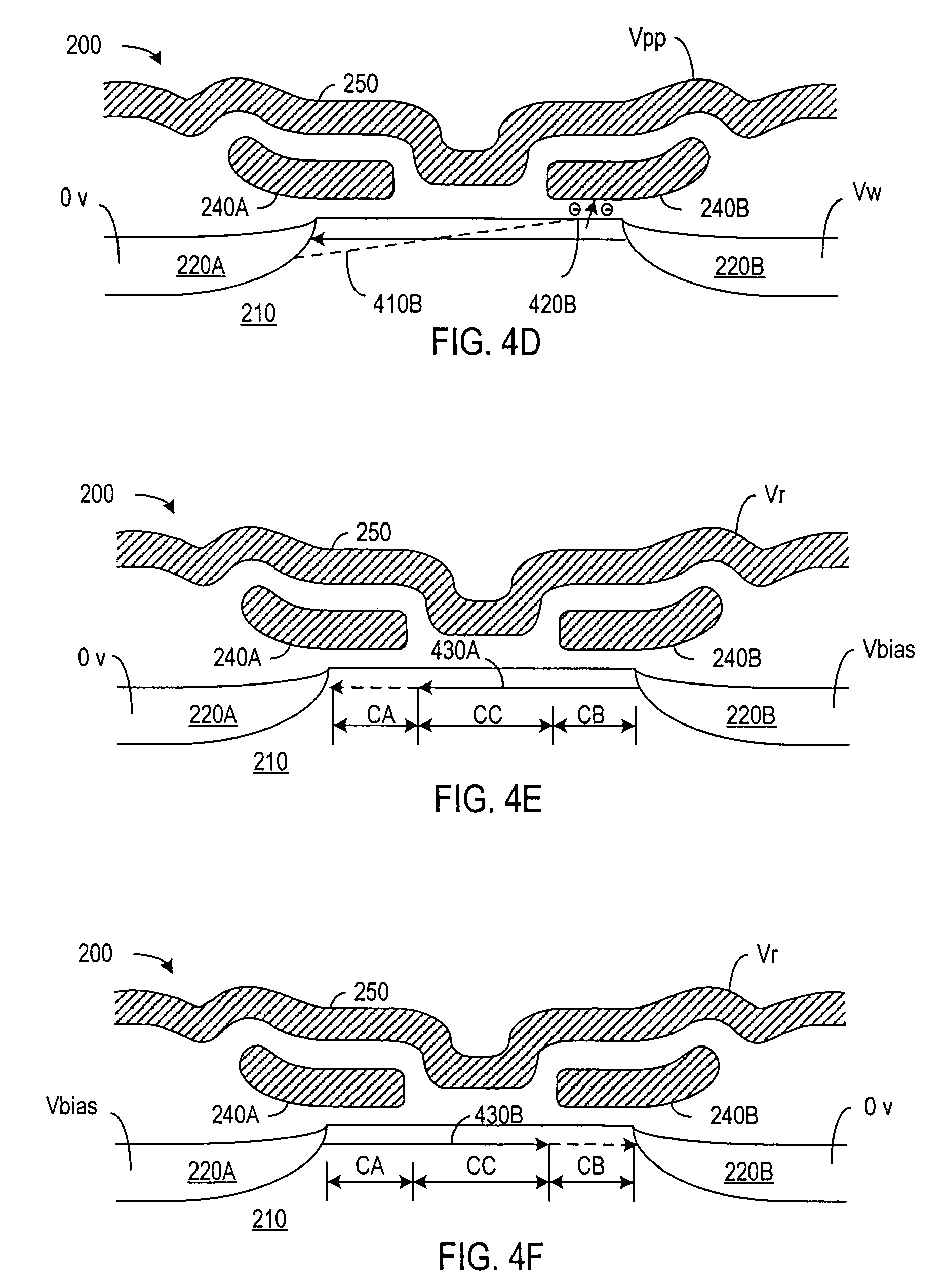 Patent drawing from US 7,355,891, Fabricating bi-directional nonvolatile memory cells
