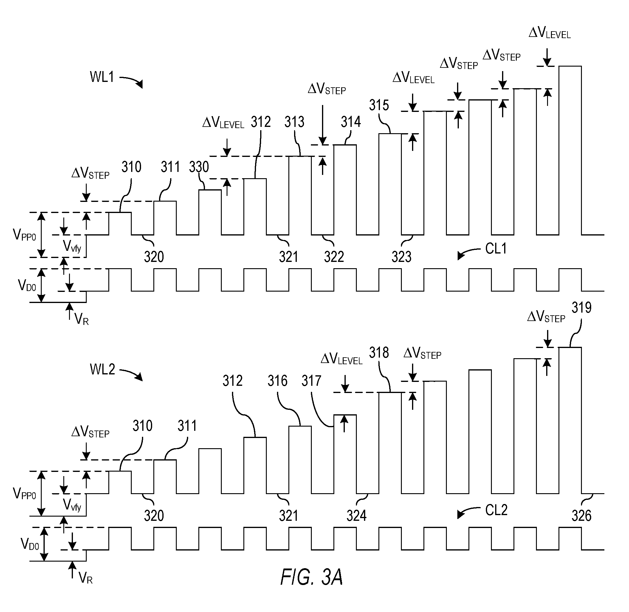 Patent drawing from US 9,576,647, Parallel programming of nonvolatile memory cells